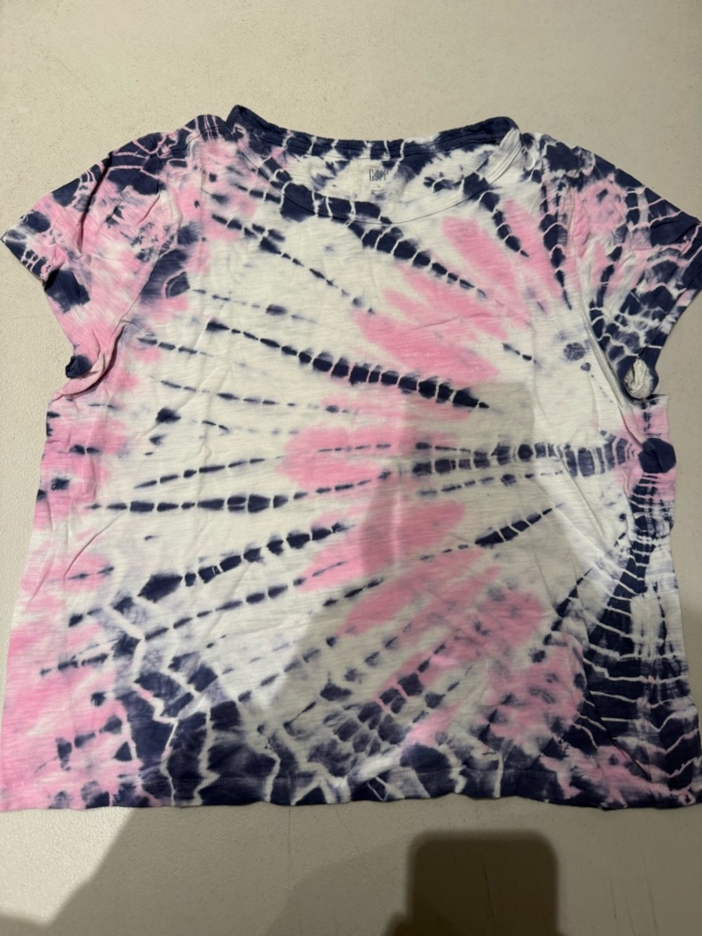 GAP Tie-Dye Short Sleeve Tee - Pink & Navy